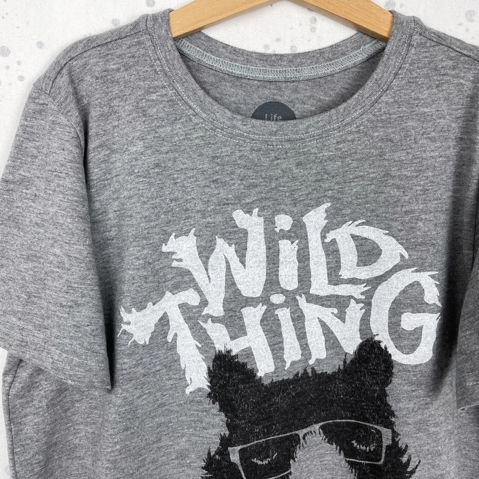 Camiseta Life Is Good Niño Talla 10/L Wild Thing Manga Corta Oso Gris Camiseta Foto 4 de 4