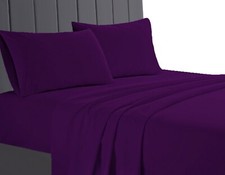 Luxury 100% Egyptian Cotton Fitted , Flat Sheets 200 Thread Count All Sizes