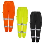 HI VIZ VIS JOGGING BOTTOMS THICK TROUSERS SAFETY WORKWEAR JOGGERS SWEAT PANTS