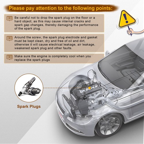 4x Iridium & Platinum Spark Plugs For Suzuki Grand Vitara 2009-2013 2.4L - Picture 6 of 11