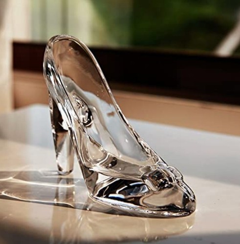 Skulptur Kristall Schuhe Glas Slipper - Briefbeschwerer/Wohndeko - Bild 1 von 10