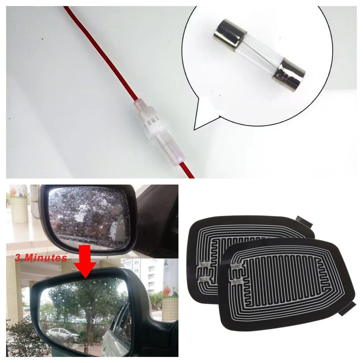 Glass Heating Demister Pads Switch Fits for Car Side Rear Mirror Heater  Defogger | eBay