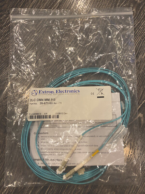 Extron Exectronics 2LC OM4 MM P/3 26-671-03 Rev.D1- New