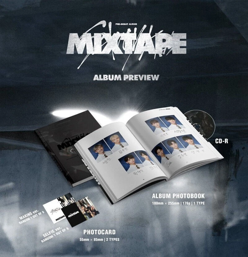 STRAY KIDS [MIXTAPE] Debut Album CD+176p Foto Buch+2p Foto Karte K