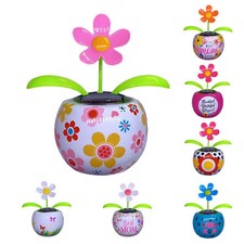 Solar-Powered Dancing Flower Bobble head Solar Dancing Toy for Car Dashboard