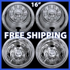 4 Ford E350 E450 Van Rv 16 Dual Wheel Simulators Hub Caps Dually Rim Covers New 4 Ford E350 E450 Van Rv 16 Dual Wheel Simulators Hub Caps Dually Rim Covers New