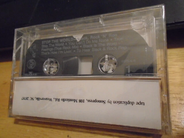 SEALED RARE PROMO Black Rock & Ron CASSETTE TAPE Stop the World NY hip hop 1989 - Image 2 of 2