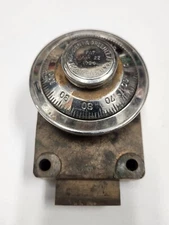 ANTIQUE BRASS SARGENT GREENLEAF COMBINATION SAFE LOCK MADE IN N.Y. USA RARE