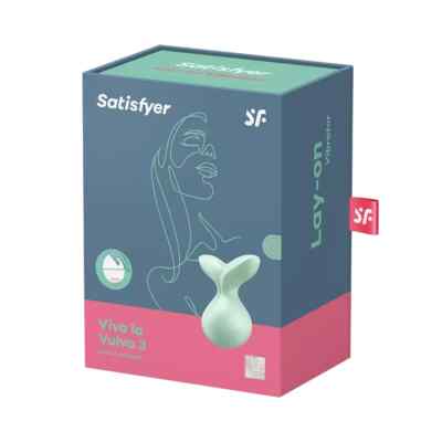 Satisfyer Viva La Vulva 3 Lay-On Vibrator - Clitoral Stimulator, Massager Mint