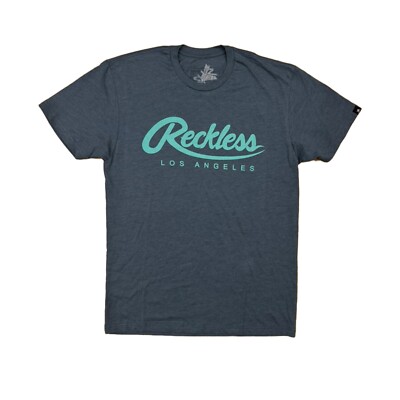 YOUNG AND RECKLESS LA TEE T-SHIRT GR: M BLUE HEATHER