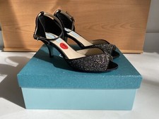 BETSEY JOHNSON Shoe Rita Sz. 7 Black Glitter