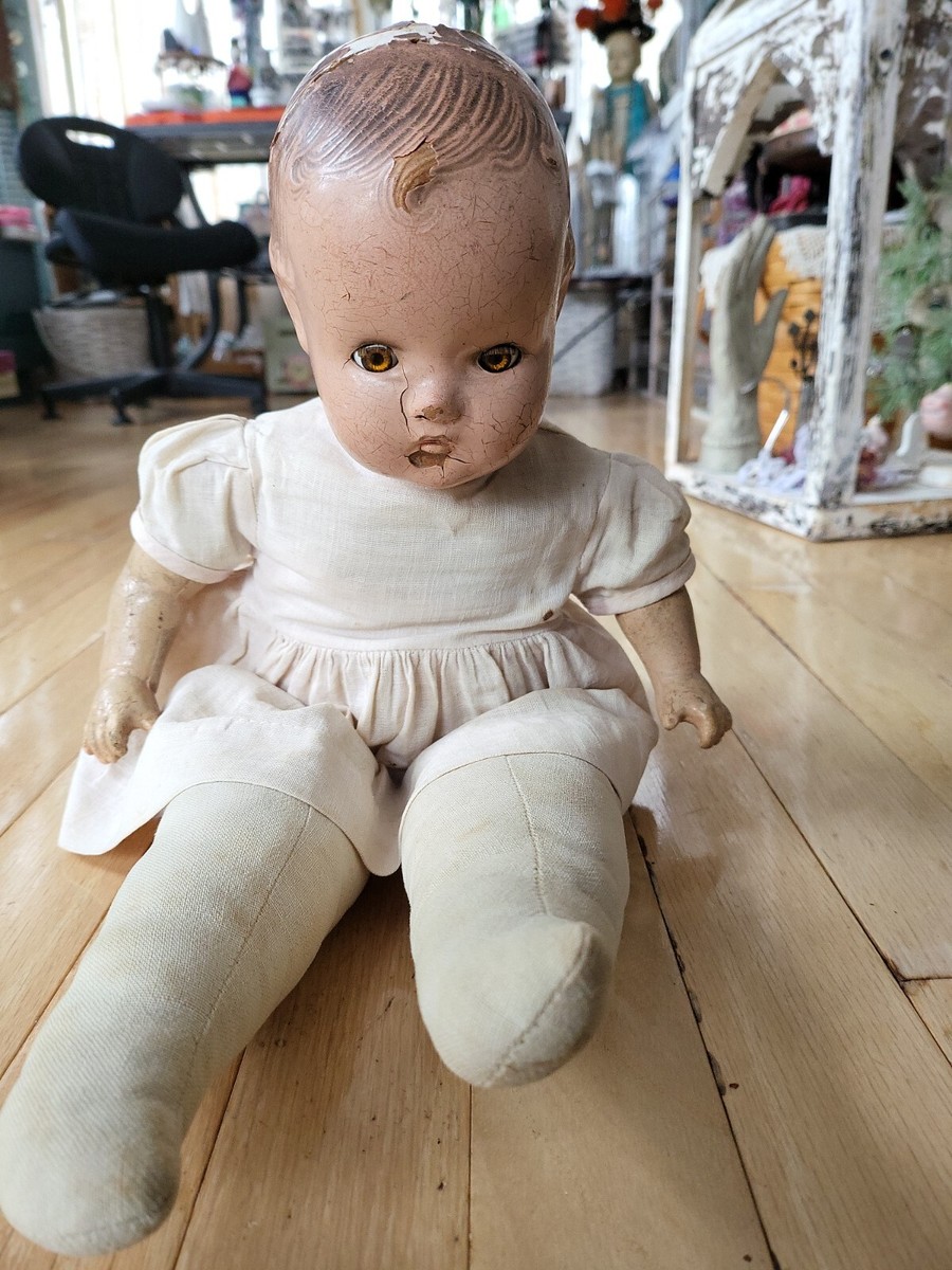 Poupée Ancienne Vintage Horsman - 1971 - 37 Cm - Tête Et Membres En Plastique Souple