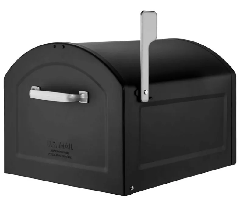Architectural Mail 950020B 10 Centennial Post Mount Mailbox Black Extra Large