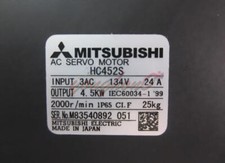 NEW MITSUBISHI AC SERVO MOTOR HC452S (WITHOUT ENCODER)