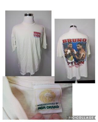 Vintage Bruno vs Tyson T-Shirt XL White The Championship Vintage Bruno vs Tyson T-Shirt XL White The Championship