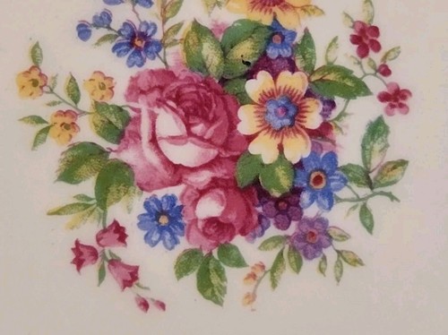 VALENCIA BURGANDY SET OF 3 DINNER PLATES BY MYOTT STAFFORDSHIRE. 1945-1952. - Picture 8 of 11
