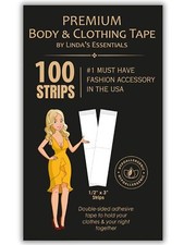 Double Sided Tape for Clothes, Body and Fashion 100 Pack  Skin Transparent