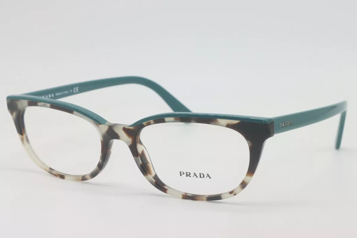 PRADA VPR 13V 475 1O1 HAVANA TEAL AUTHENTIC FRAMES EYEGLASSES VPR13V 51 17