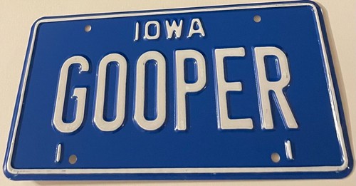 GOOPER Vanity License Plate Iowa