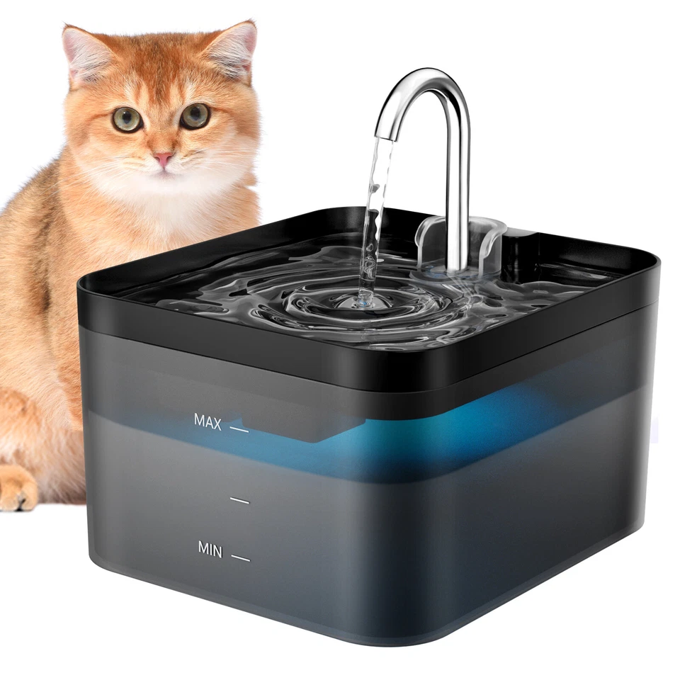 Katzenbrunnen Automatische Wasserbrunnen 2.2 L Mit LED Zichtbare Waterpeil