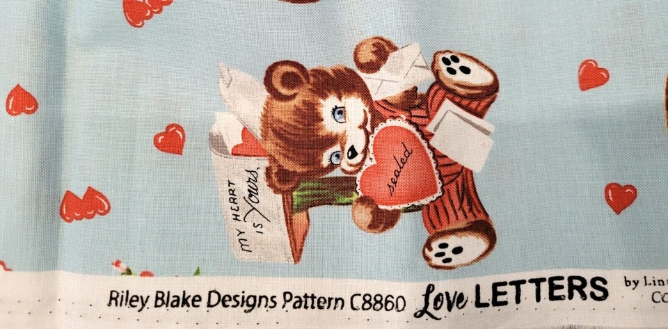 VALENTINE THEME - LOT OF 6.25 + YDS - Cute - Some Retro - Riley Blake and others - Image 3 of 4