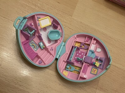 Vintage Polly Pocket Bluebird 1994 Babytime Fun Blaues Herz