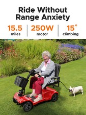 4 Wheels Mobility Scooter Power Wheel Chair Electric Device Compact for Travel