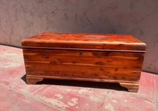 Extra long antique CEDAR chest / storage / bench / armoire