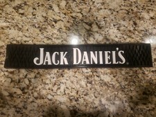 NEW Jack Daniel's BLACK WHITE Rubber Bar Spill Drip Rail Mat