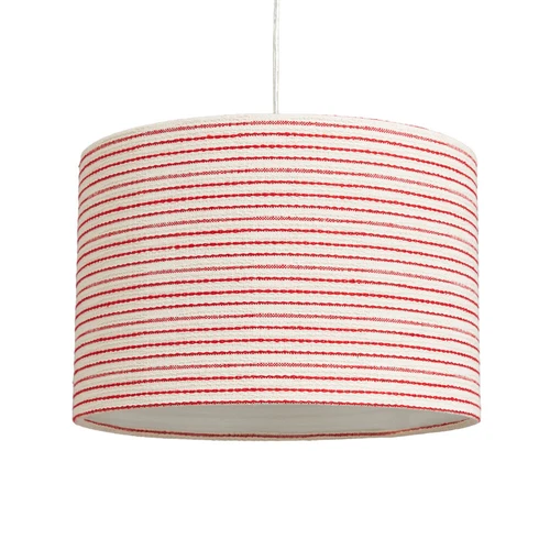 Litecraft Light Shade 30 cm Striped Easy Fit Lampshade - Red, White Clearance