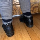 Vtg BLACK Woodstock Lace Up KNIT Ankle Boots Granny Prairie cottage Romania 9 — photo 4