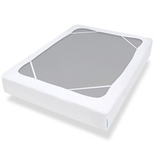 Cubierta de somier con tejido elástico liso lavable a prueba de polvo blanco todos los tamaños