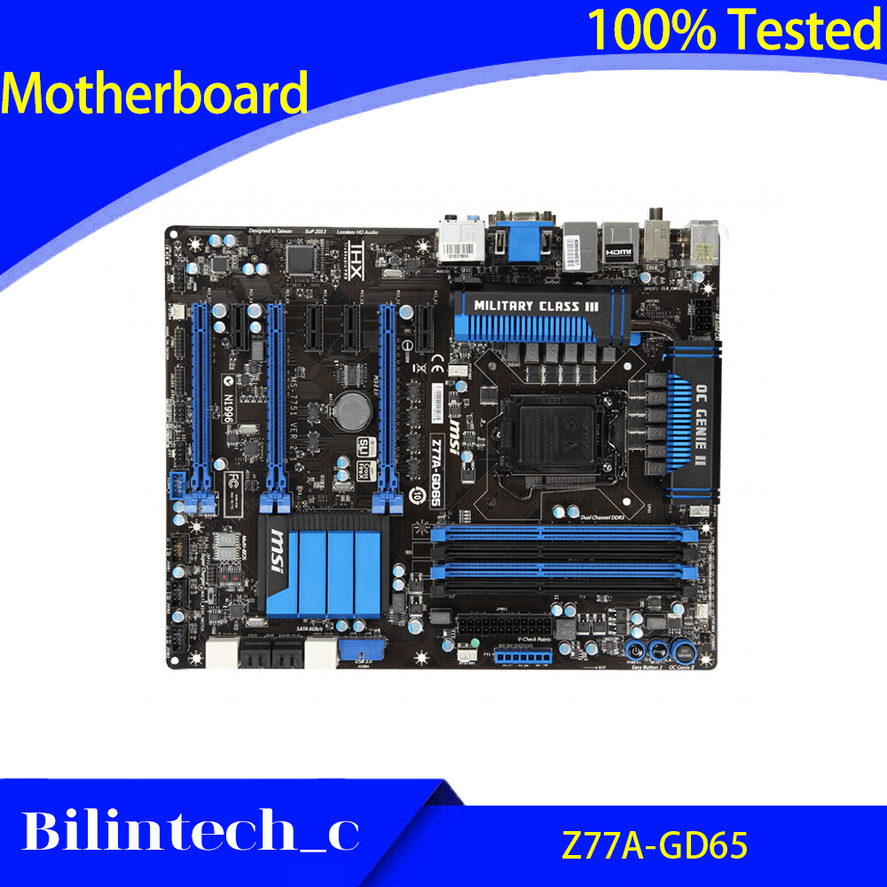 Intel Z68 Msi Oc Genie Motherboard FOR MSI Z77A-GD65 Z77