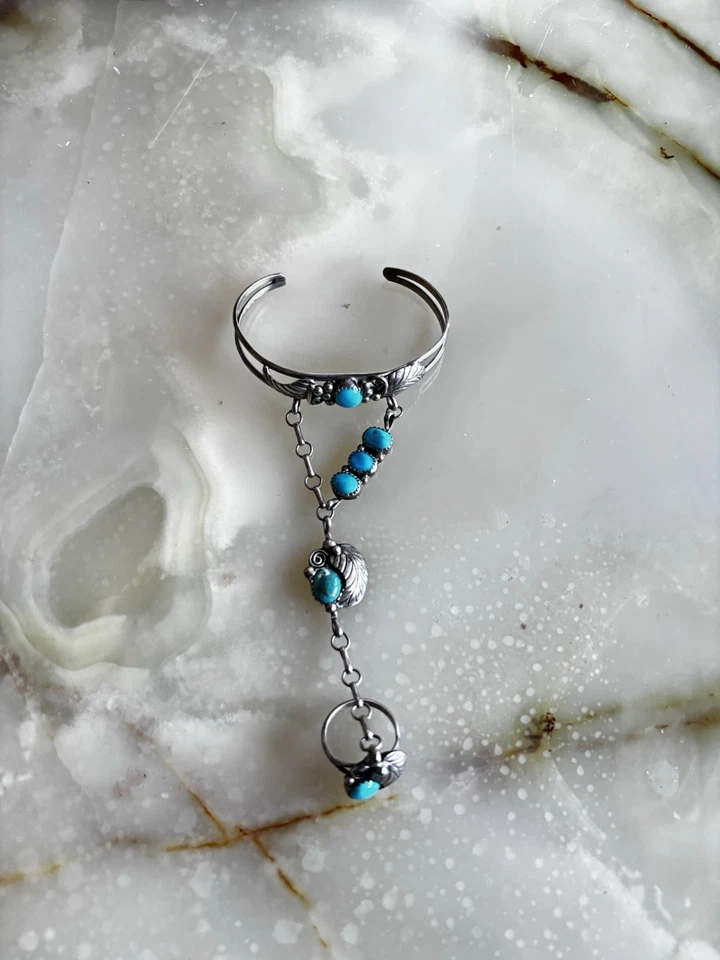 Navajoschmuck Armreif 60mm und Ring 18mm Durchmesser 925er silber 23g - Bild 4 von 4