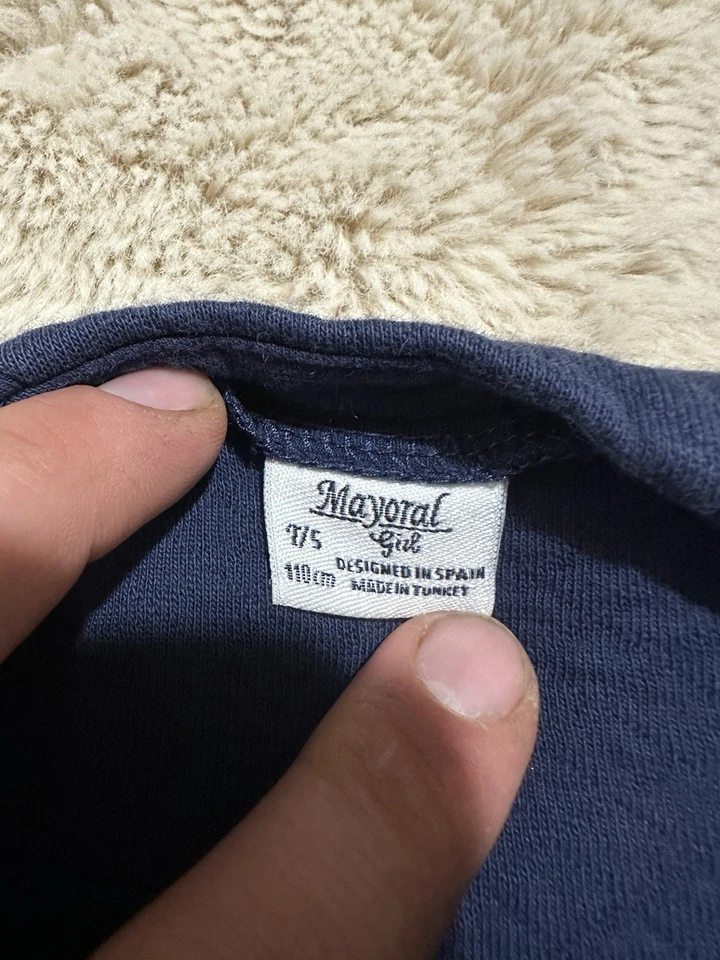 Suéter Mayoral Owl Niñas 7/5 Acolchado Cómodo Cremallera Bordado Logo Manga Larga Foto 3 de 4