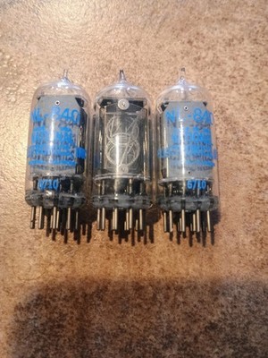 Three National Electronics NL-840 Nixie Tube 0-9 for clock.