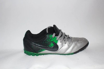 Nike Elastico Finale II TF Fußballschuhe 5,5 silber grün 2012 Astroturf