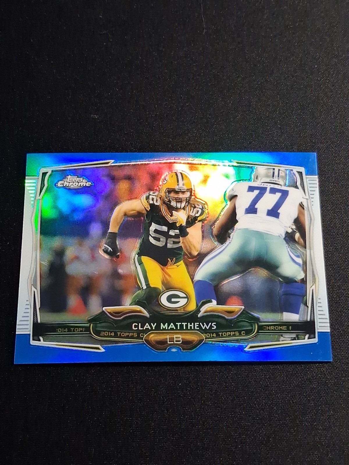 2014 Topps Chrome Clay Matthews Blue Refractor /150 Packers