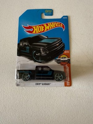 Hot Wheels HW Hot Trucks Chevy Silverado 10/10 Black/Blue BJ9