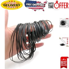 50 PCS Flat Rubber Belts for Cassette Recorder Repair - 2mm Width, Fits 40-135mm
