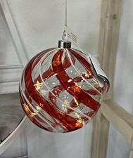 Formano Weihnachtskugel mit LED und Timer mit Sternenlicht Hängekugel