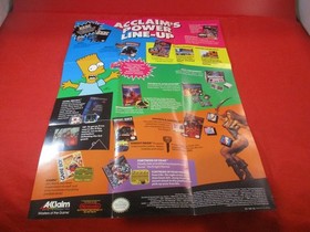Double Dragon III Nintendo NES Foldable Promo Poster Insert ONLY