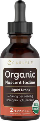 Carlyle Organic Nascent Iodine Liquid Drops | 2 fl oz | Vegan Supplement | Non-G