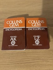 Collins Gem Encyclopedia Volumes 1 2 Compact, Over 14000 Articles