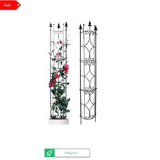 Set of 2 Metal Garden Trellis 182cm High for Climbing Plants & Vines