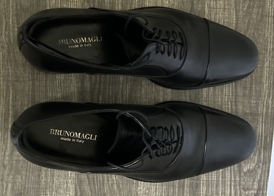BRUNO MAGLI Mens Wingtip Barni Leather Black Dress Shoes  display picture 3