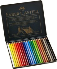 Image of Faber Castell Polychromos Color Pencils 24 Tin Set Drawing Art