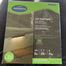 Harbor Breeze Plug in Bronze LED Light Outdoor Deck Light #0688508