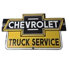 Vintage Chevrolet Advertising Sign - Porcelain Bow Tie Garage Auto Sign