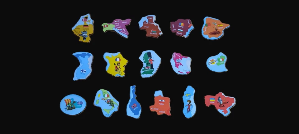 16 MAGNETS EUROPE BROSSARD COMPLET sans le sachet - Photo 1/1